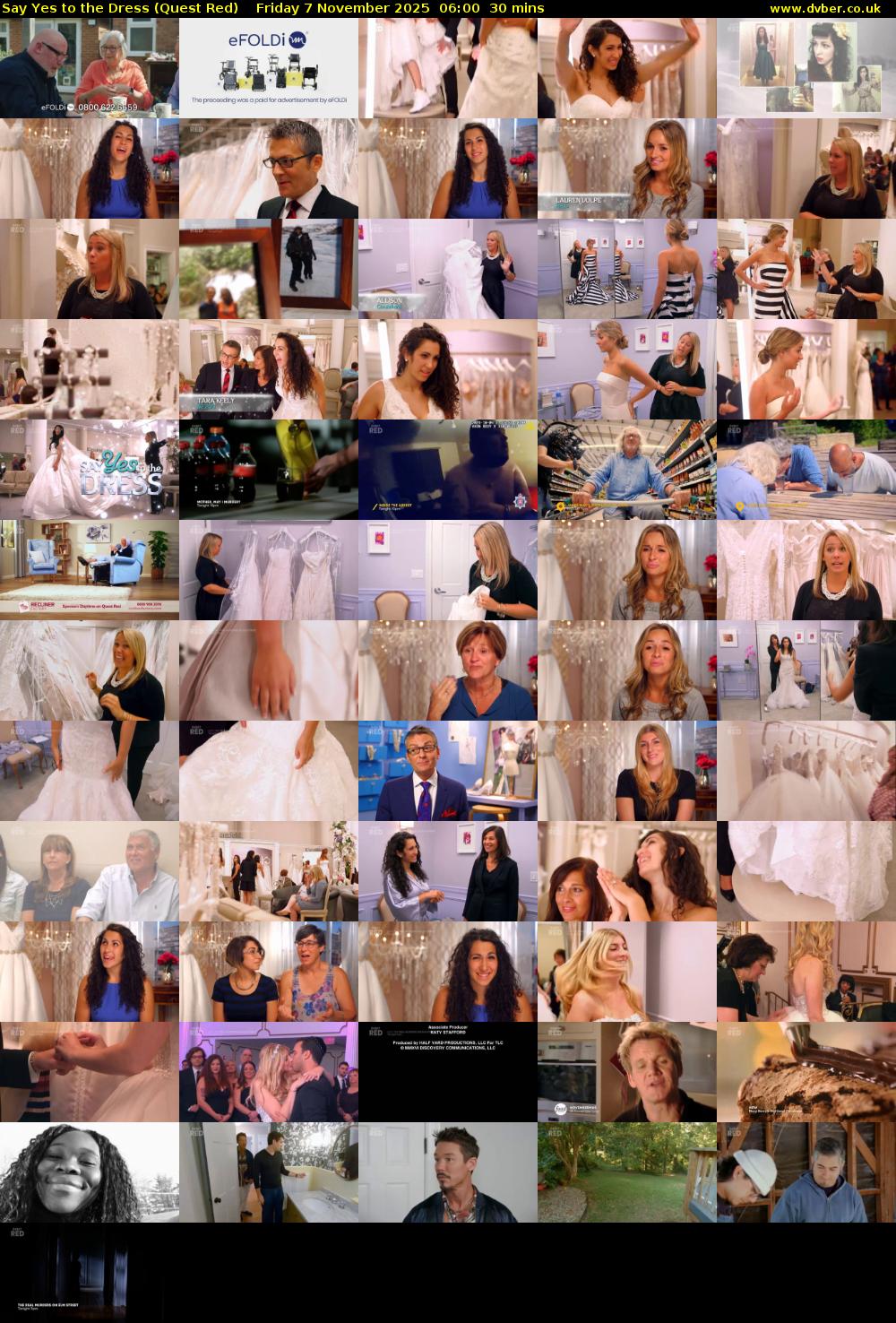 Say Yes to the Dress (Quest Red) Friday 7 November 2025 06:00 - 06:30