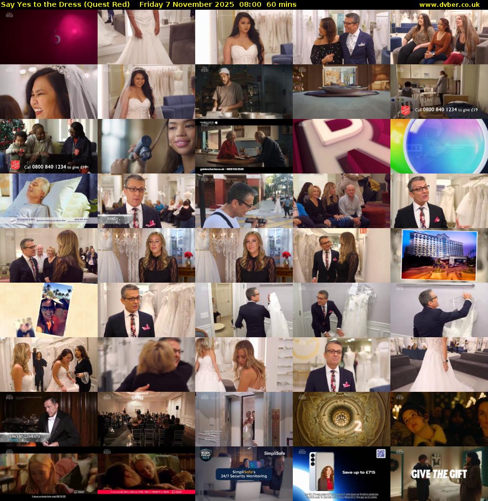 Say Yes to the Dress (Quest Red) Friday 7 November 2025 08:00 - 09:00