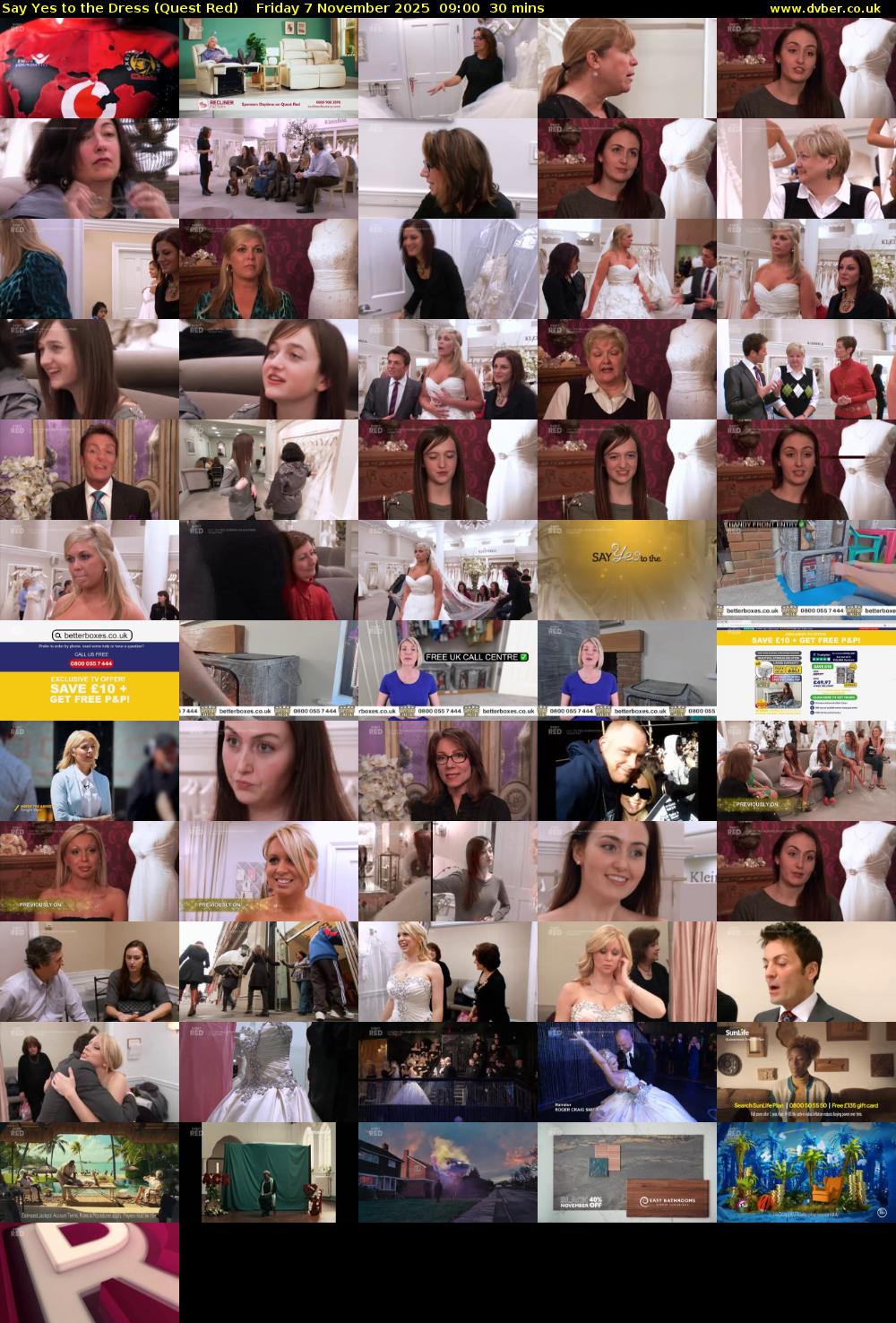 Say Yes to the Dress (Quest Red) Friday 7 November 2025 09:00 - 09:30