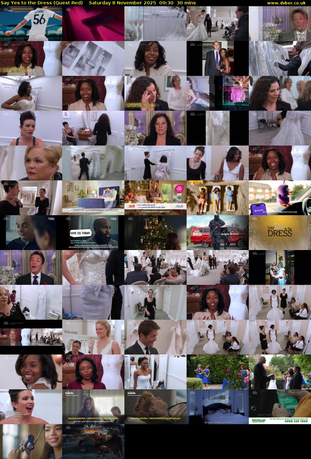 Say Yes to the Dress (Quest Red) Saturday 8 November 2025 09:30 - 10:00