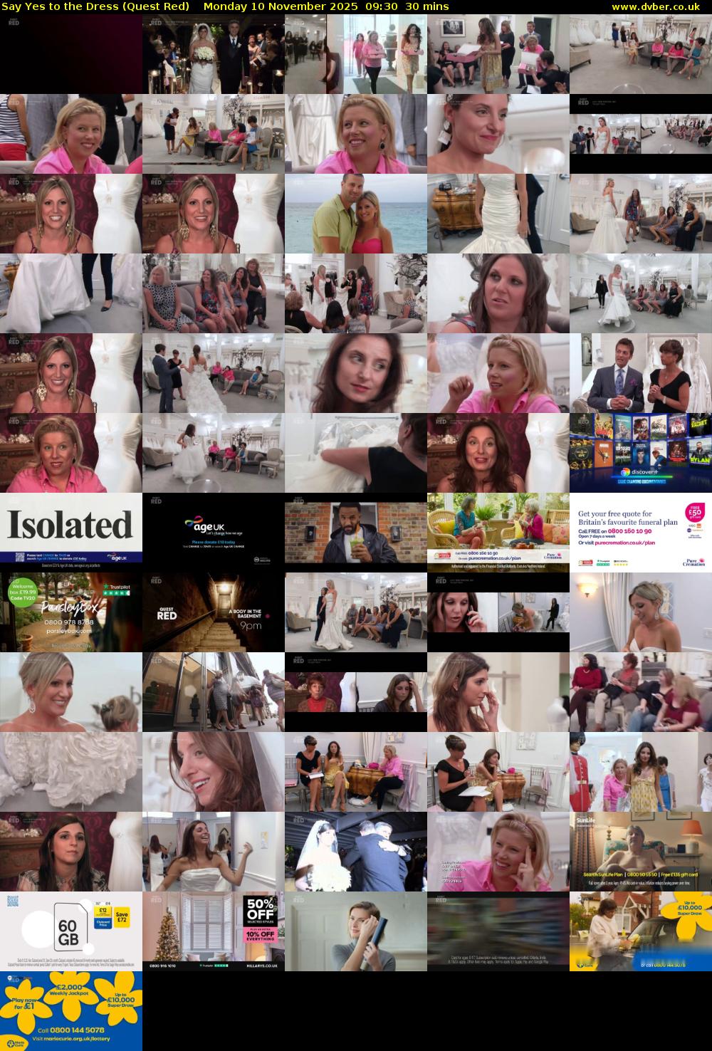 Say Yes to the Dress (Quest Red) Monday 10 November 2025 09:30 - 10:00