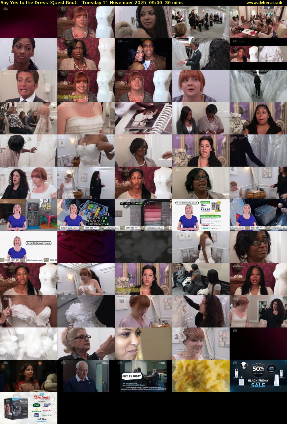 Say Yes to the Dress (Quest Red) Tuesday 11 November 2025 09:00 - 09:30