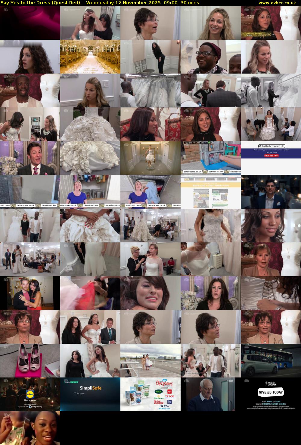 Say Yes to the Dress (Quest Red) Wednesday 12 November 2025 09:00 - 09:30