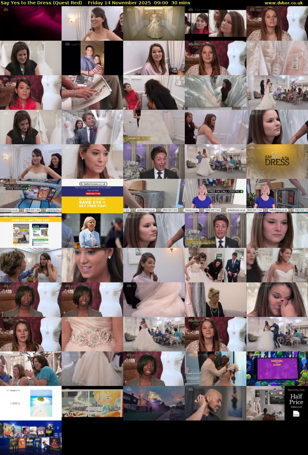 Say Yes to the Dress (Quest Red) Friday 14 November 2025 09:00 - 09:30