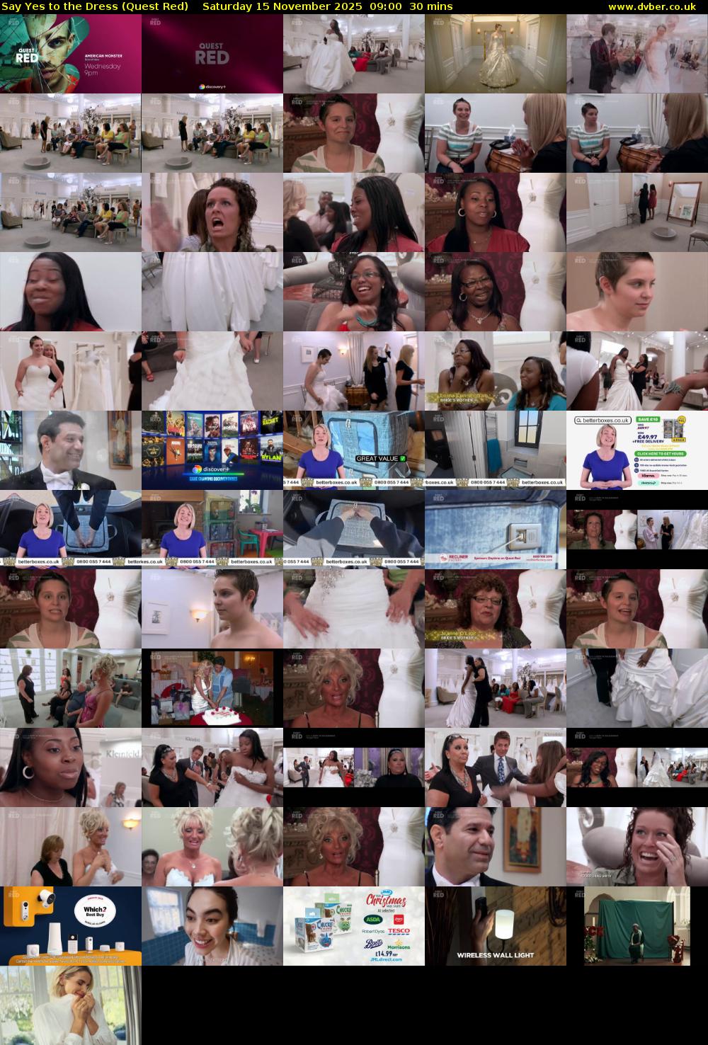 Say Yes to the Dress (Quest Red) Saturday 15 November 2025 09:00 - 09:30