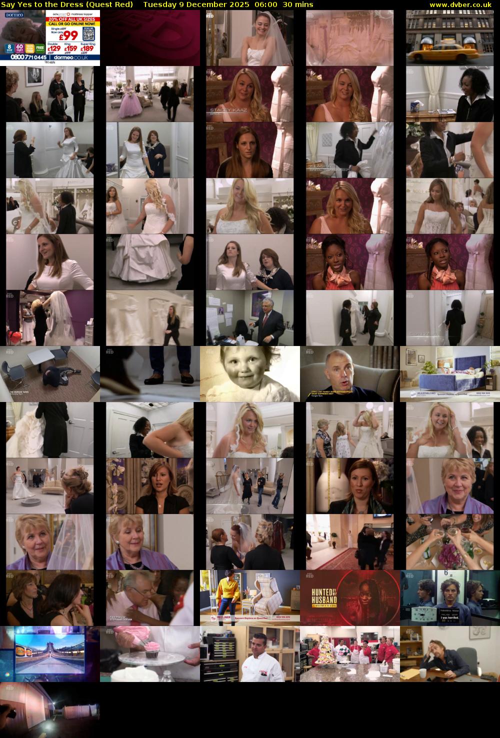 Say Yes to the Dress (Quest Red) Tuesday 9 December 2025 06:00 - 06:30