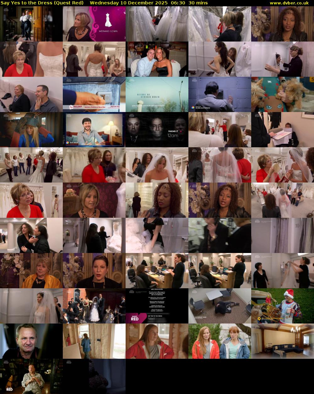 Say Yes to the Dress (Quest Red) Wednesday 10 December 2025 06:30 - 07:00