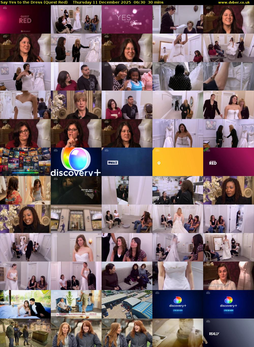 Say Yes to the Dress (Quest Red) Thursday 11 December 2025 06:30 - 07:00