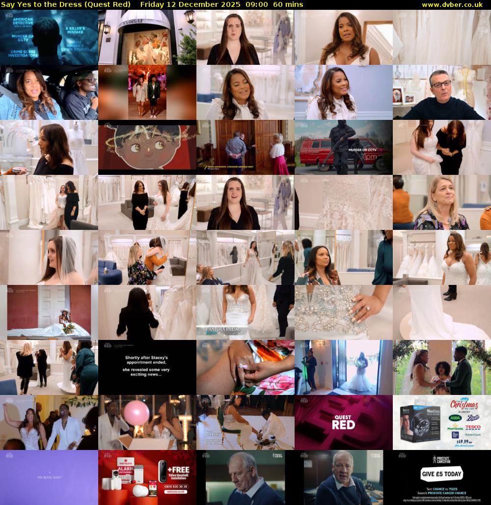 Say Yes to the Dress (Quest Red) Friday 12 December 2025 09:00 - 10:00