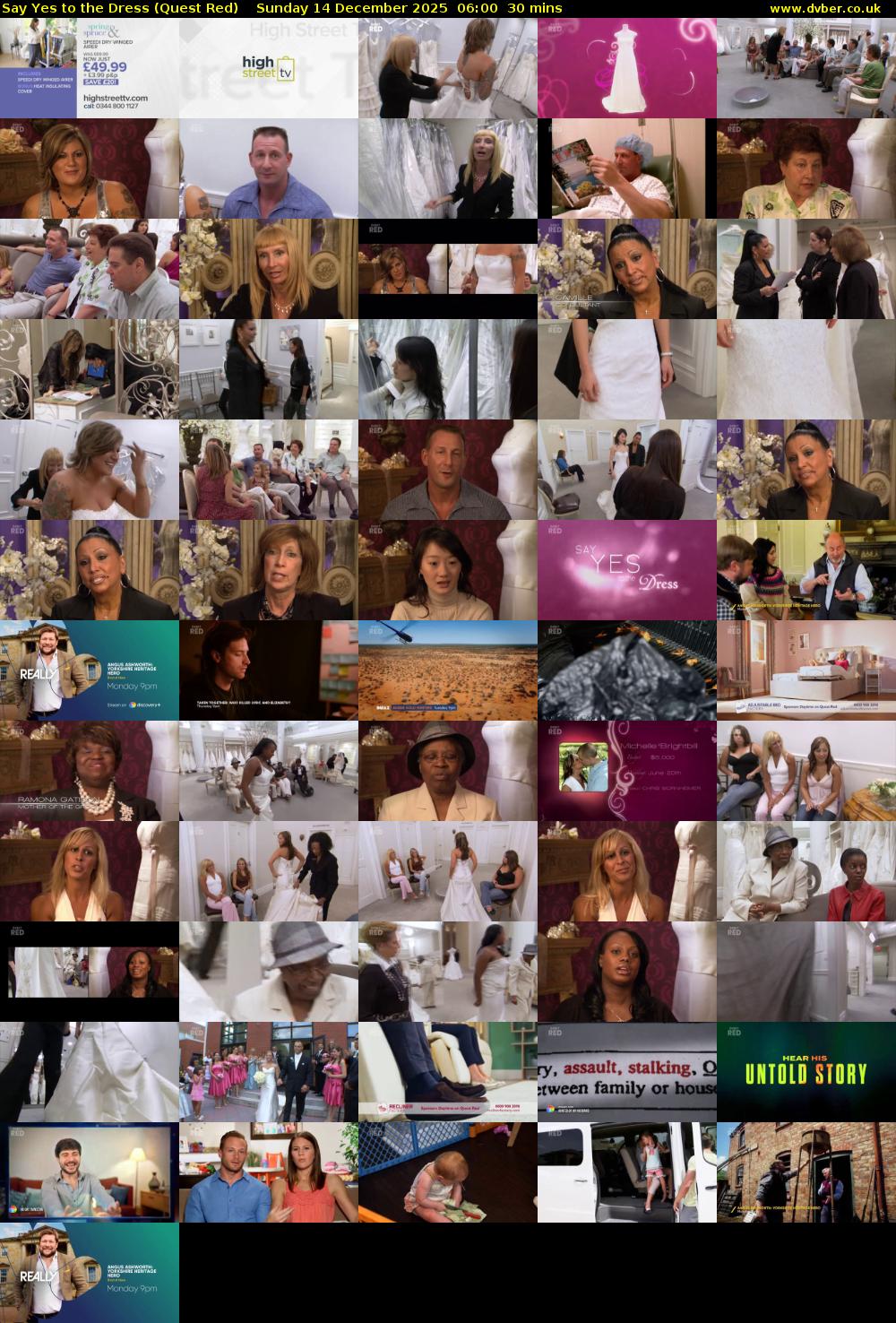 Say Yes to the Dress (Quest Red) Sunday 14 December 2025 06:00 - 06:30