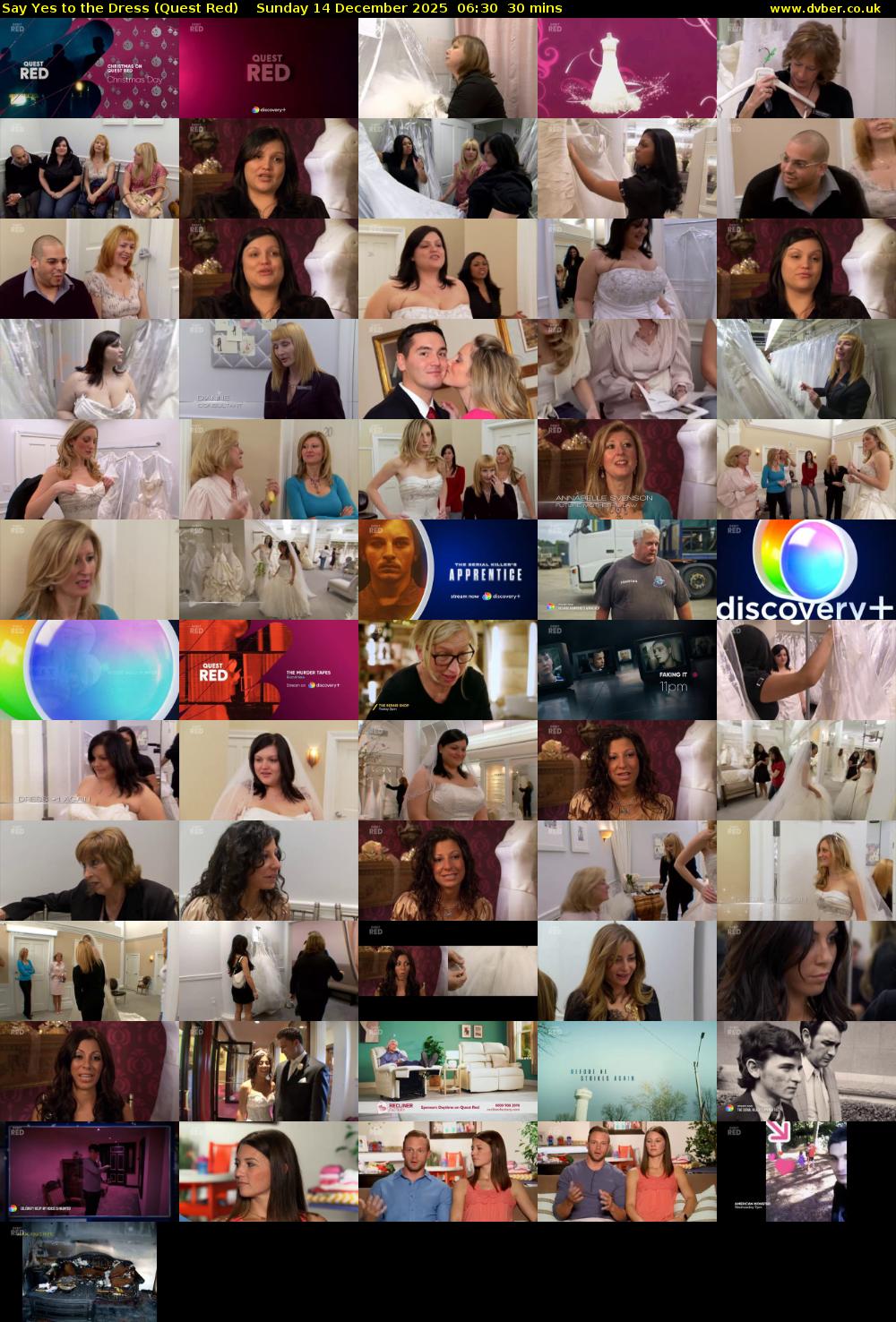 Say Yes to the Dress (Quest Red) Sunday 14 December 2025 06:30 - 07:00