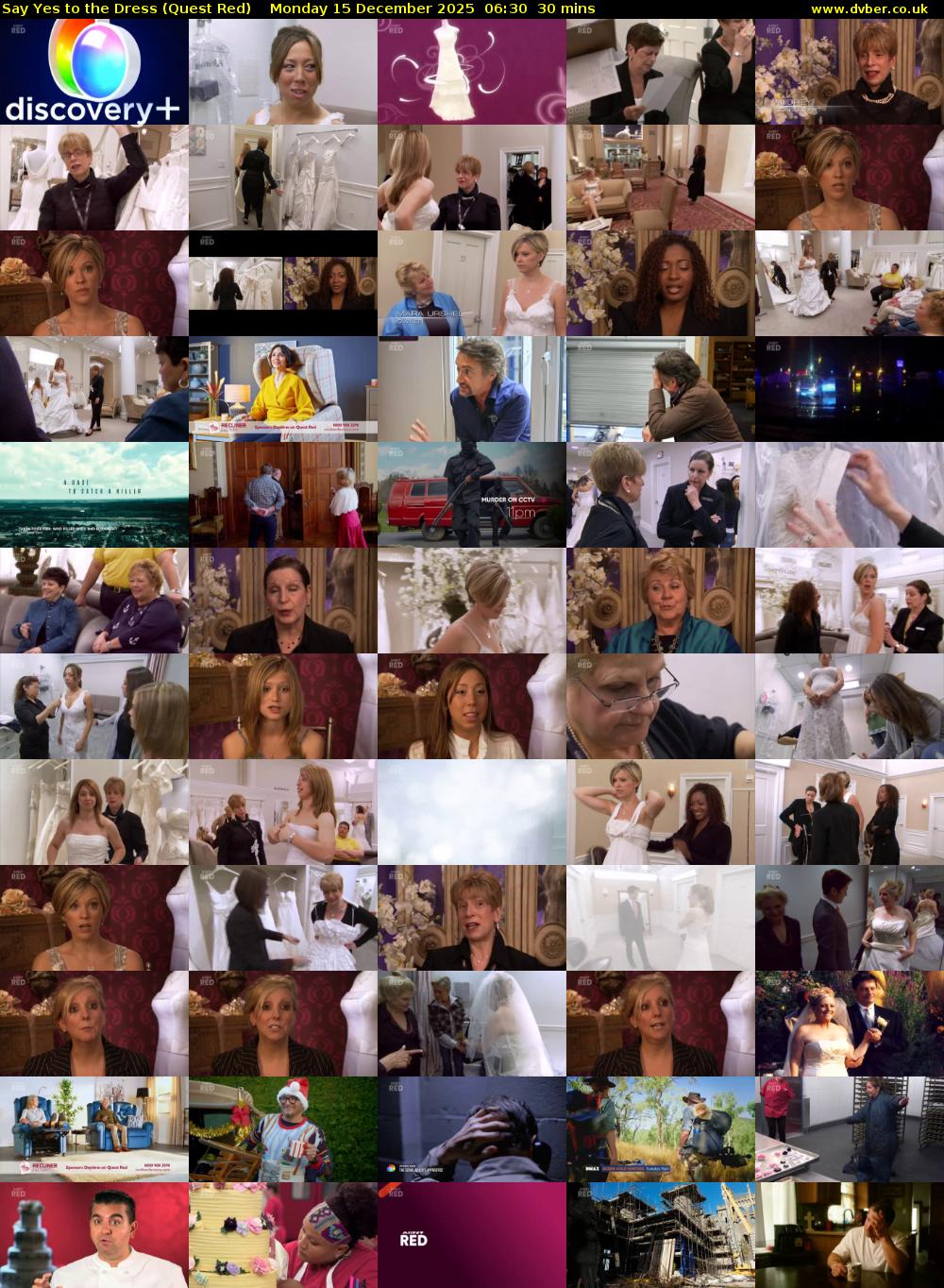 Say Yes to the Dress (Quest Red) Monday 15 December 2025 06:30 - 07:00