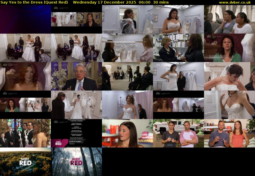 Say Yes to the Dress (Quest Red) Wednesday 17 December 2025 06:00 - 06:30