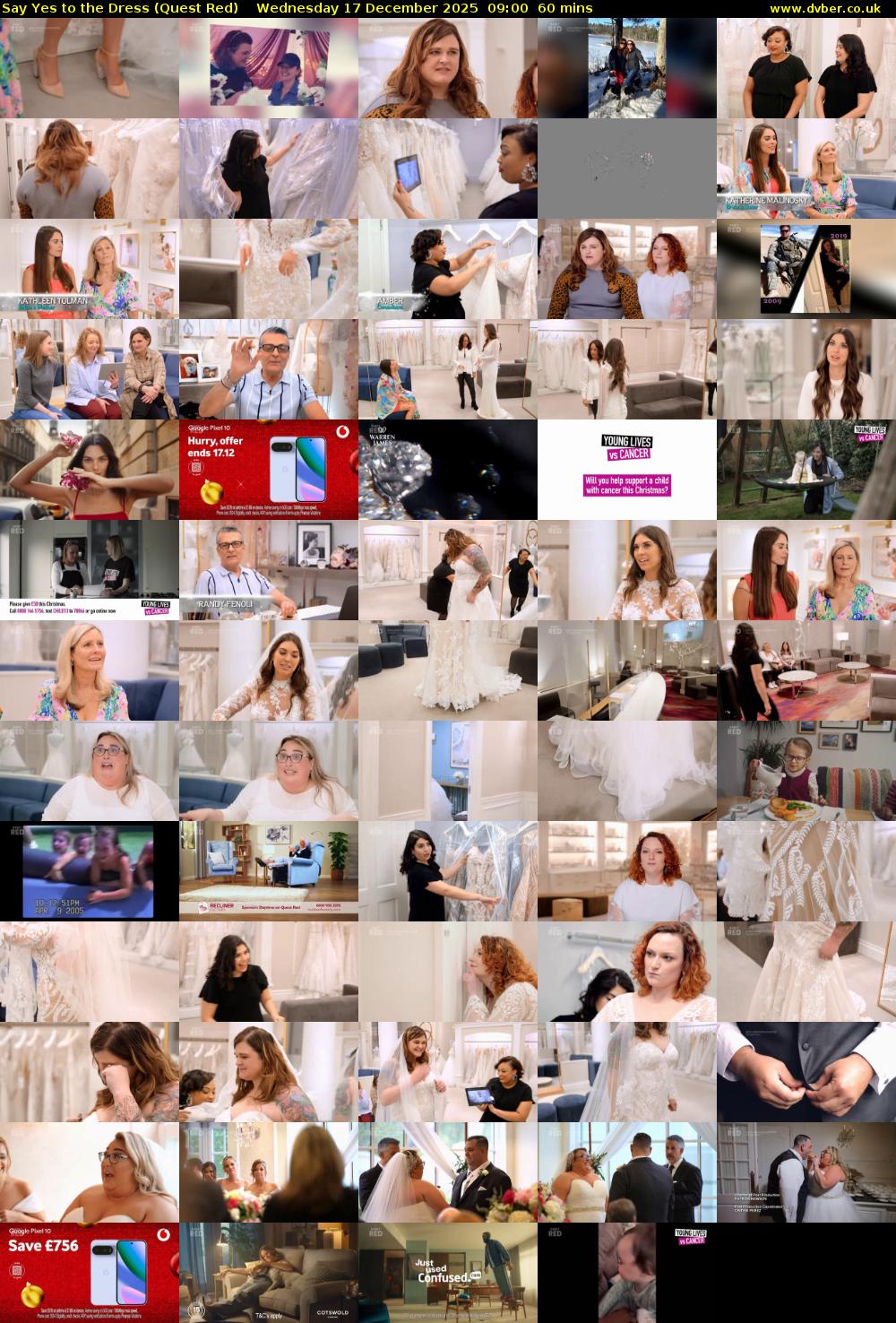 Say Yes to the Dress (Quest Red) Wednesday 17 December 2025 09:00 - 10:00