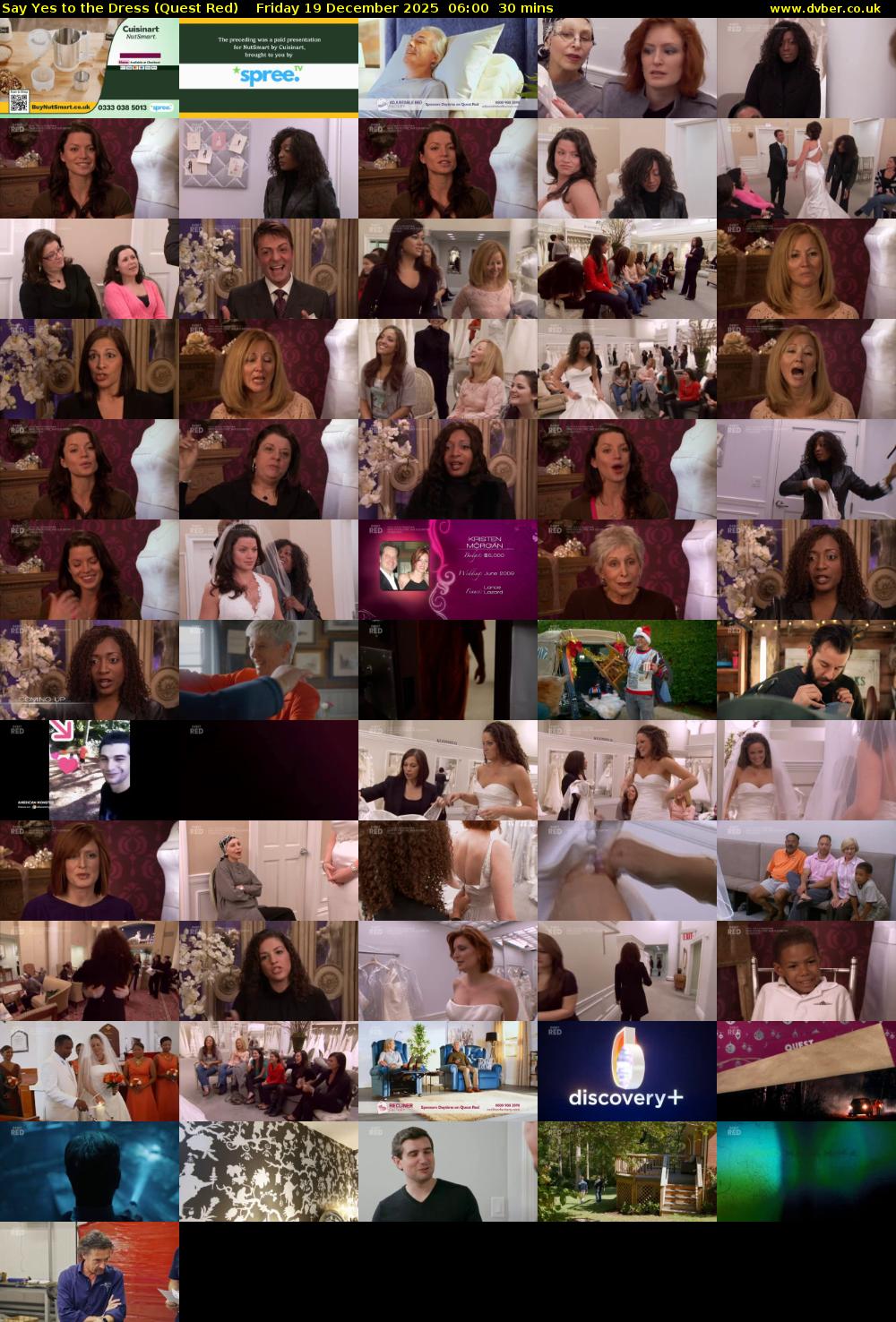 Say Yes to the Dress (Quest Red) Friday 19 December 2025 06:00 - 06:30