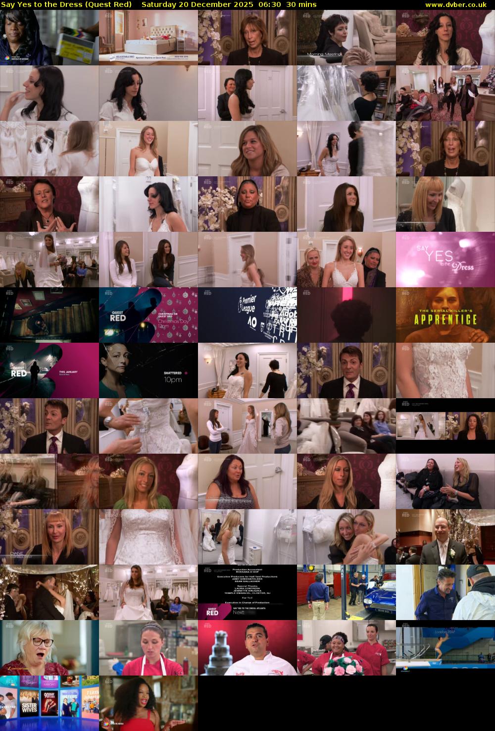 Say Yes to the Dress (Quest Red) Saturday 20 December 2025 06:30 - 07:00