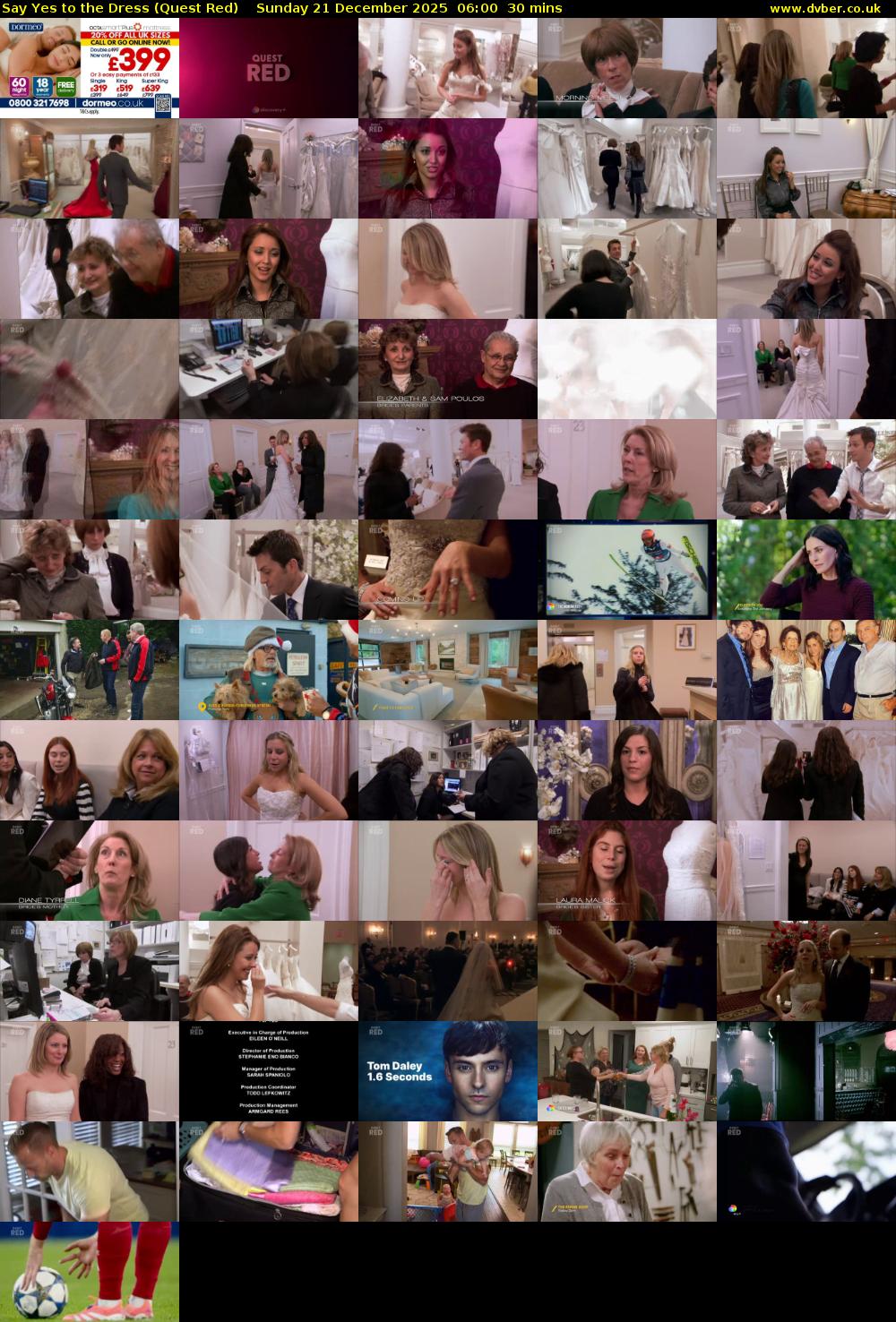 Say Yes to the Dress (Quest Red) Sunday 21 December 2025 06:00 - 06:30