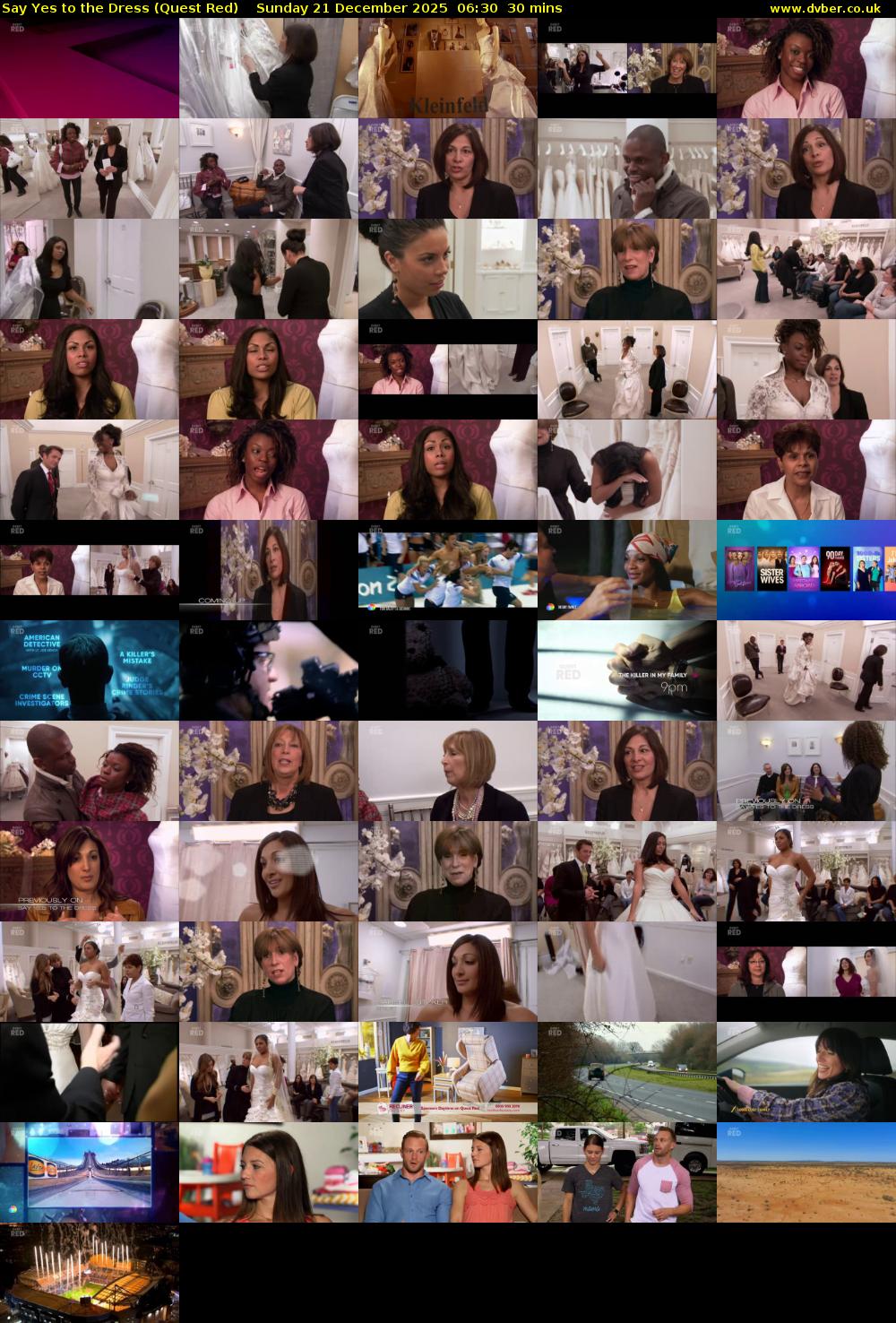 Say Yes to the Dress (Quest Red) Sunday 21 December 2025 06:30 - 07:00