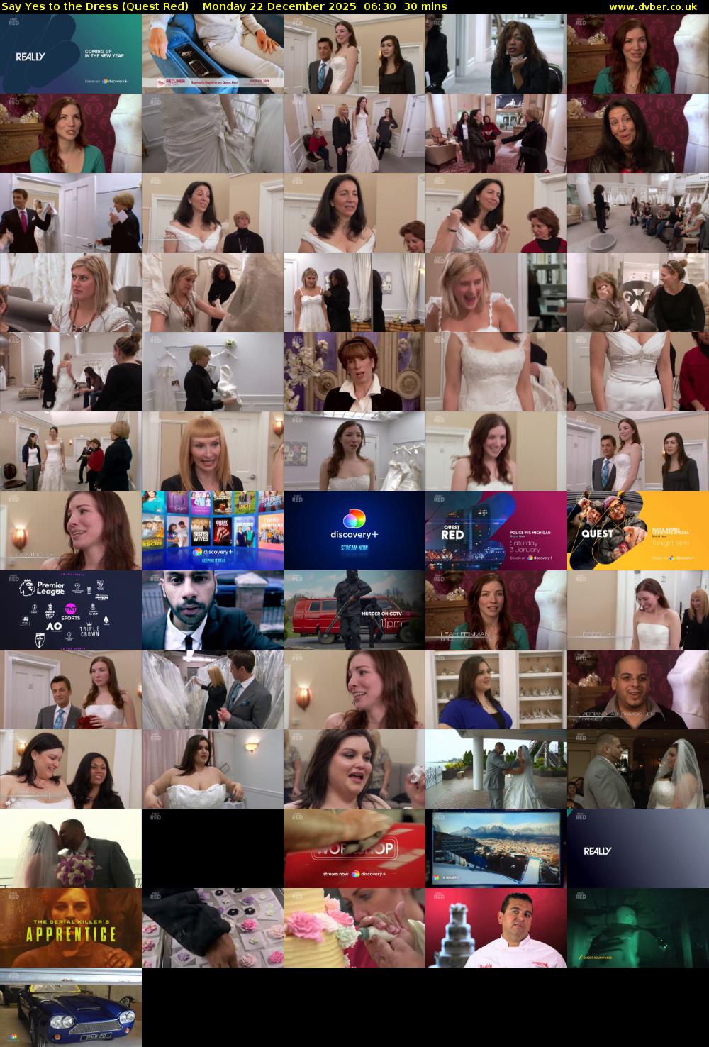 Say Yes to the Dress (Quest Red) Monday 22 December 2025 06:30 - 07:00