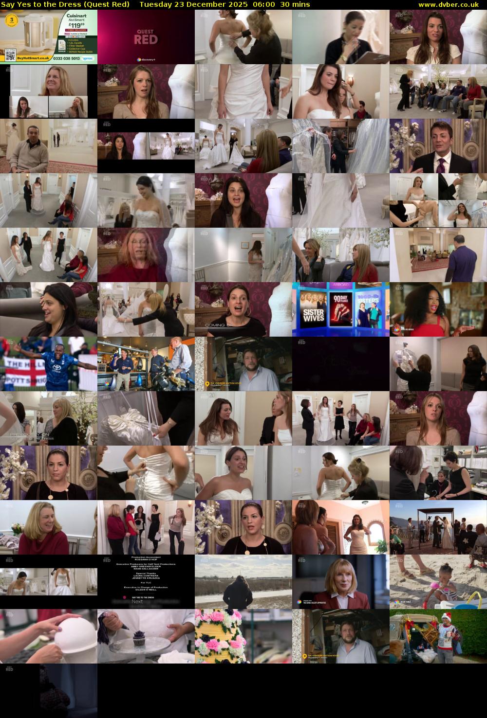 Say Yes to the Dress (Quest Red) Tuesday 23 December 2025 06:00 - 06:30