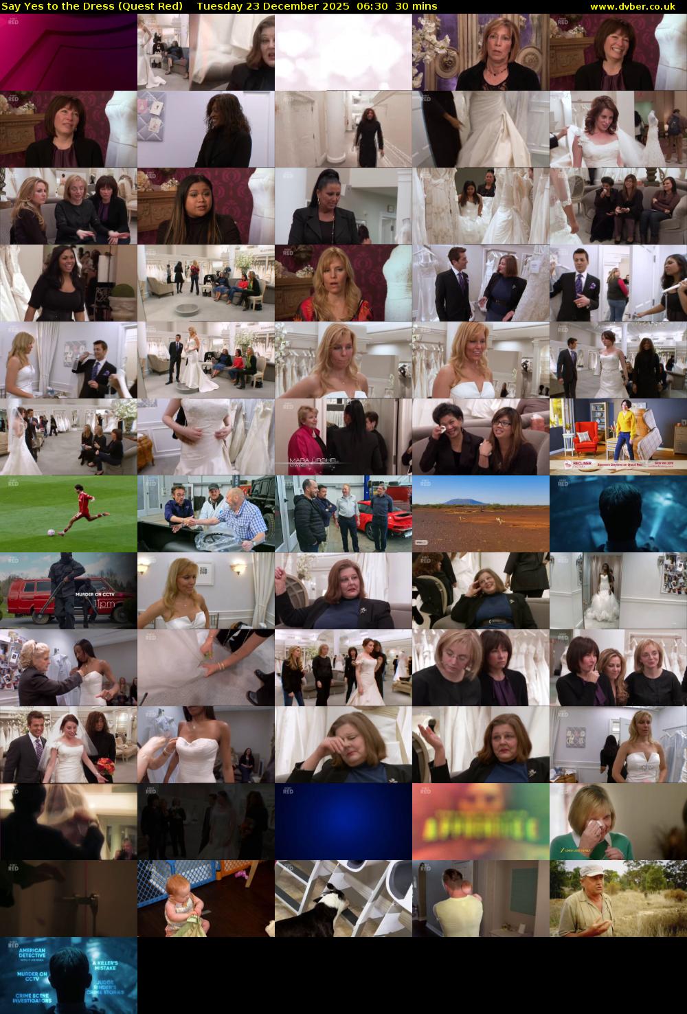 Say Yes to the Dress (Quest Red) Tuesday 23 December 2025 06:30 - 07:00