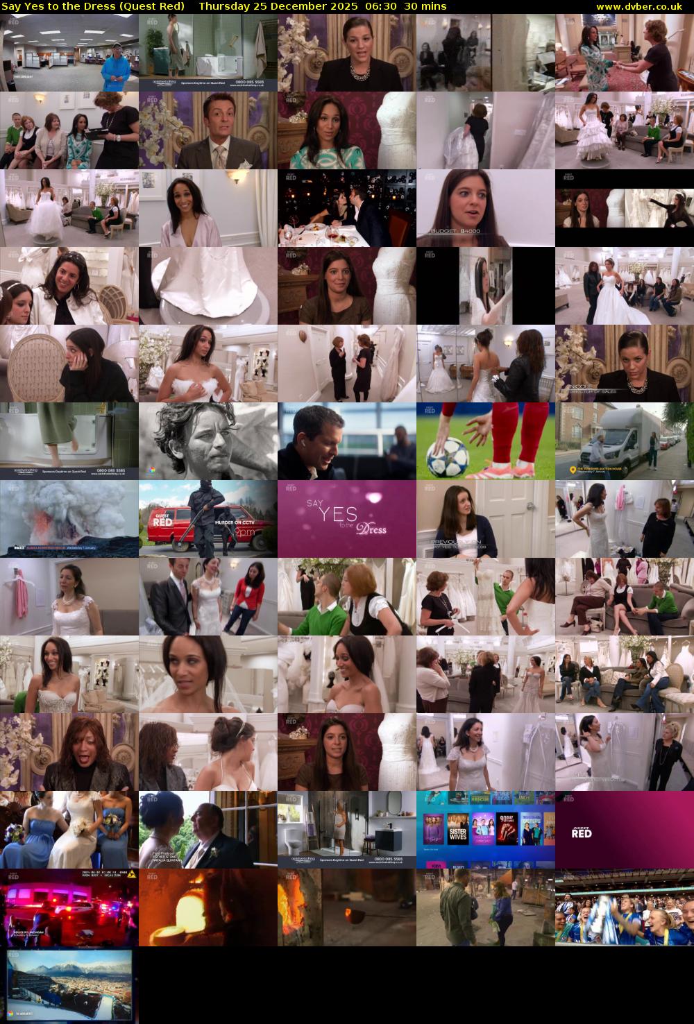 Say Yes to the Dress (Quest Red) Thursday 25 December 2025 06:30 - 07:00