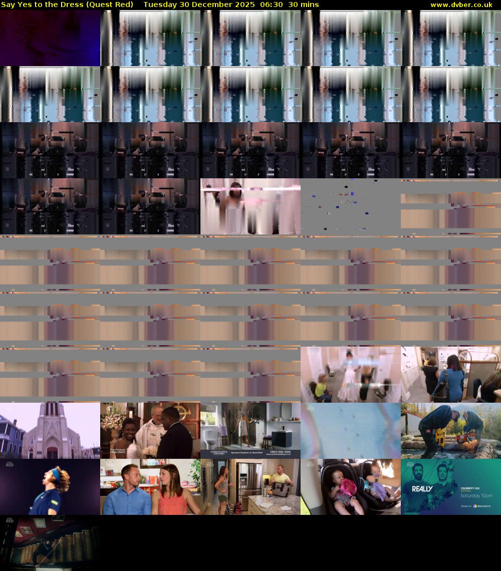 Say Yes to the Dress (Quest Red) Tuesday 30 December 2025 06:30 - 07:00