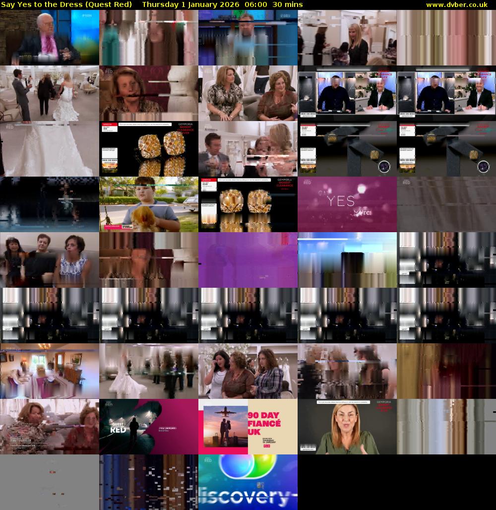 Say Yes to the Dress (Quest Red) Thursday 1 January 2026 06:00 - 06:30