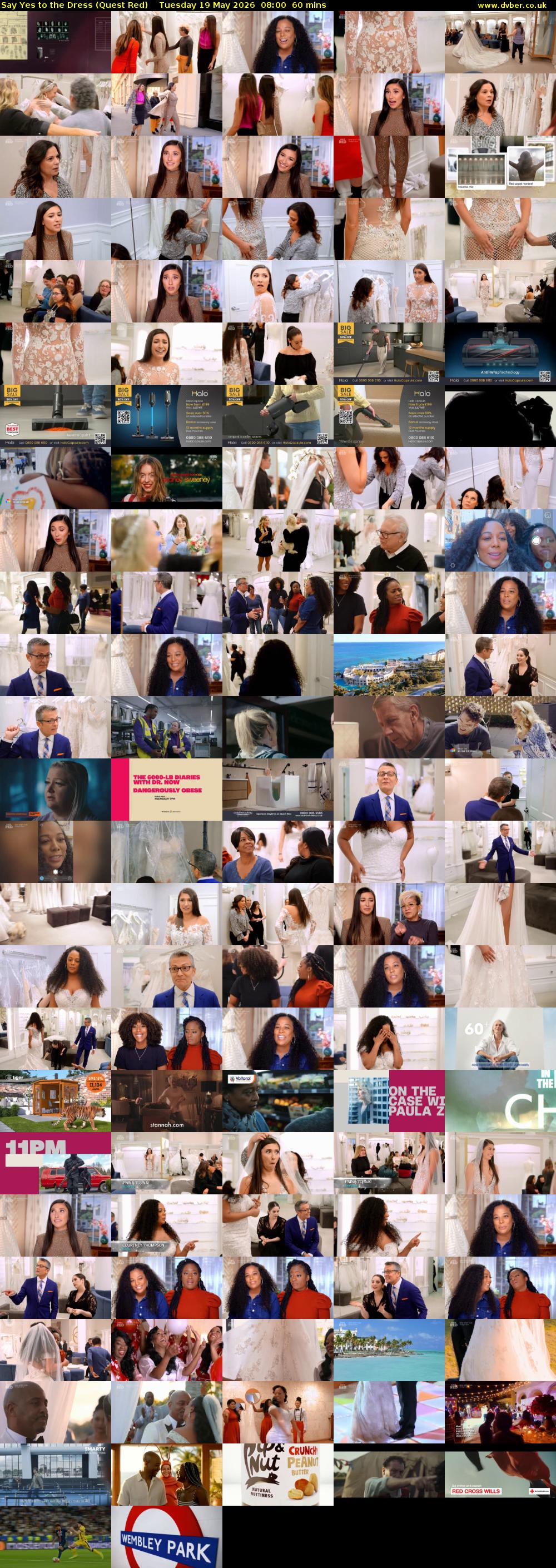Say Yes to the Dress (Quest Red) Tuesday 19 May 2026 08:00 - 09:00