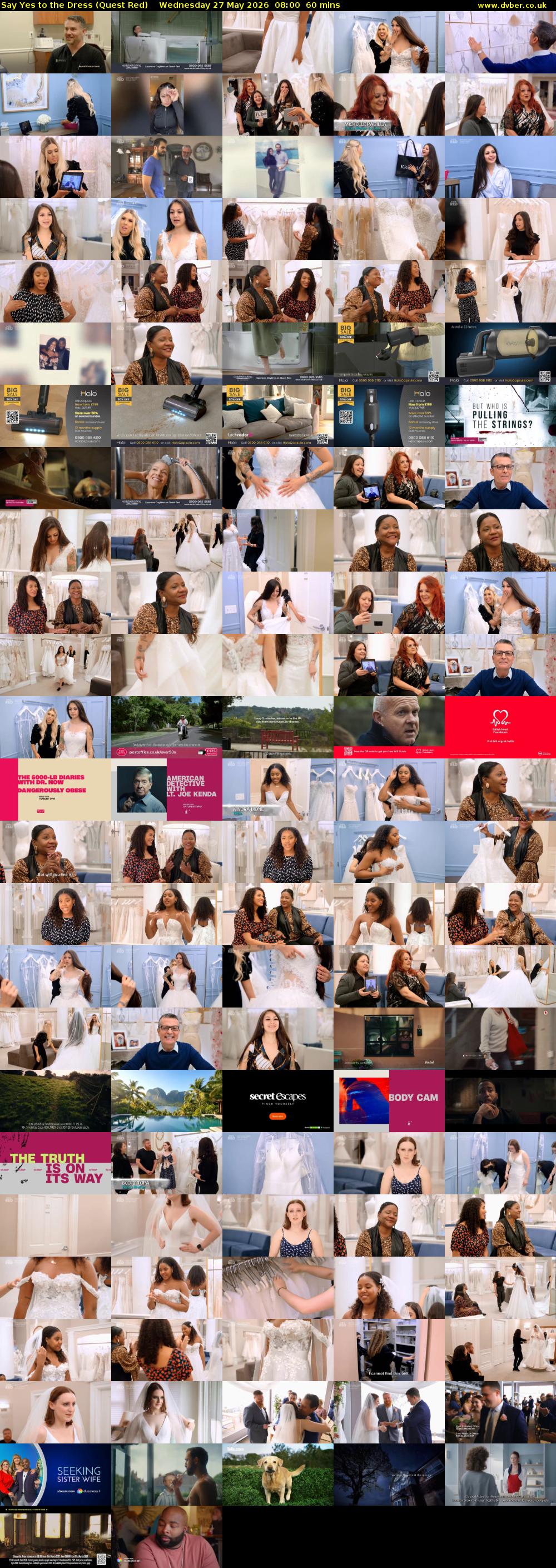 Say Yes to the Dress (Quest Red) Wednesday 27 May 2026 08:00 - 09:00