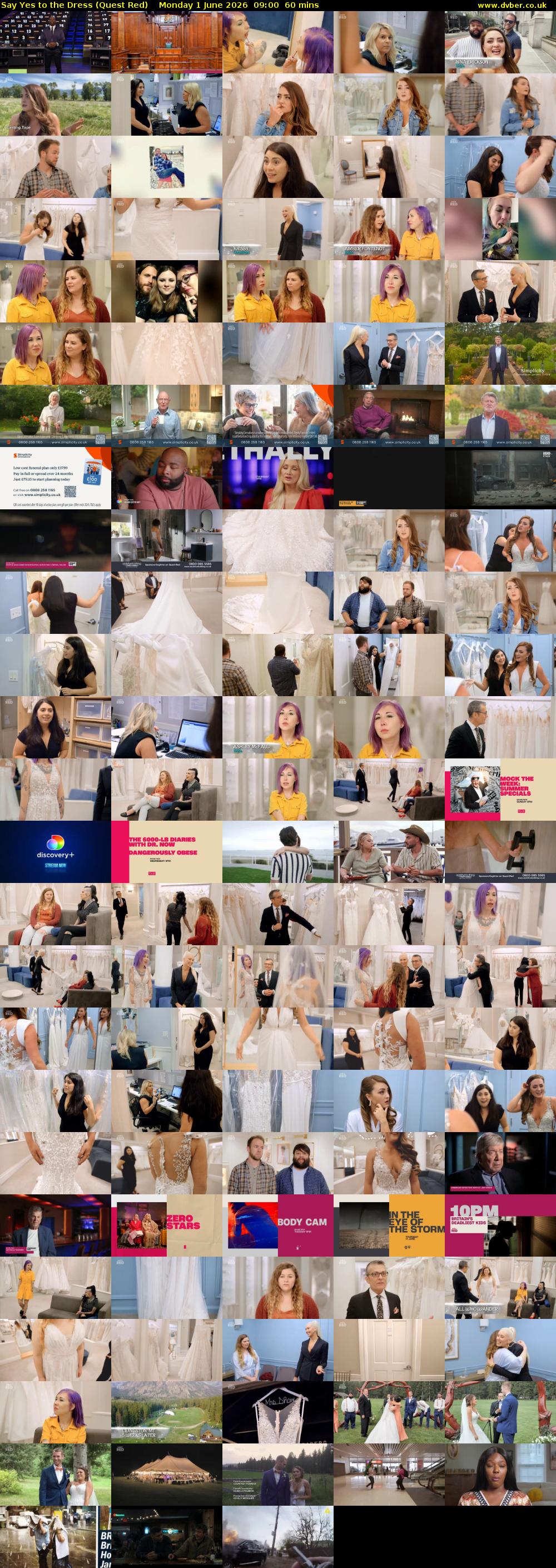 Say Yes to the Dress (Quest Red) Monday 1 June 2026 09:00 - 10:00