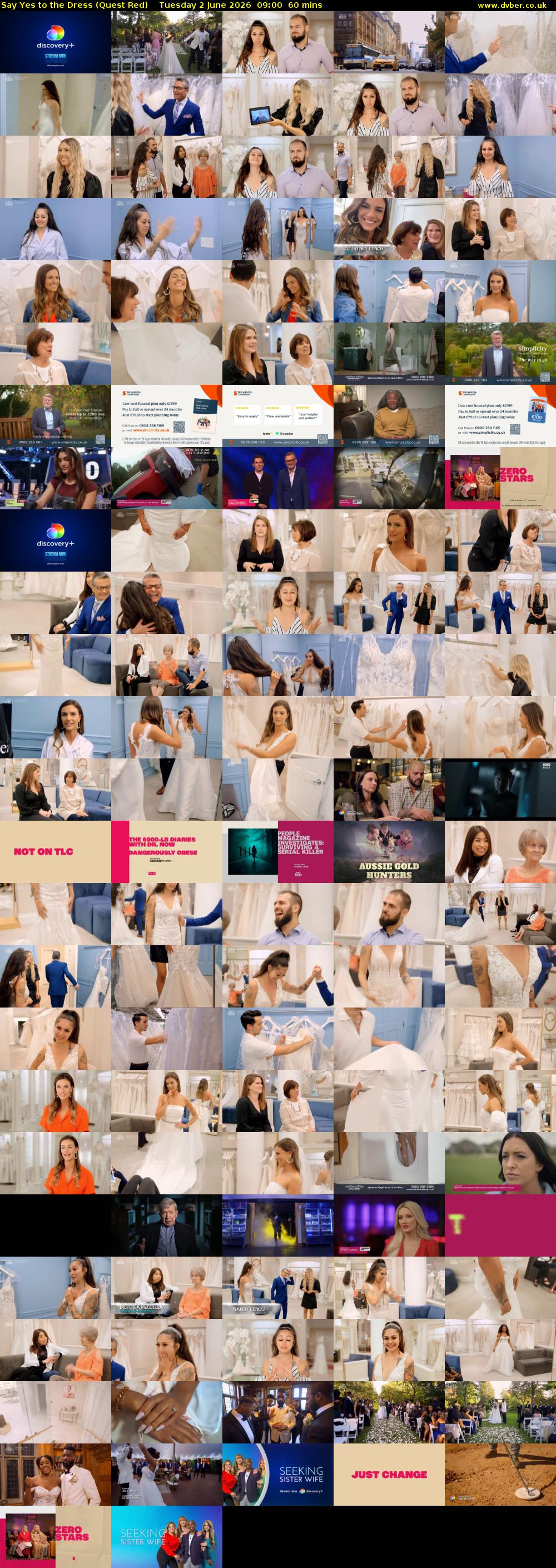 Say Yes to the Dress (Quest Red) Tuesday 2 June 2026 09:00 - 10:00