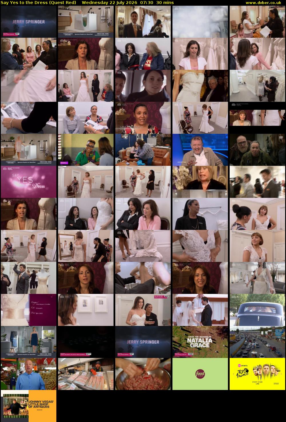 Say Yes to the Dress (Quest Red) Wednesday 22 July 2026 07:30 - 08:00
