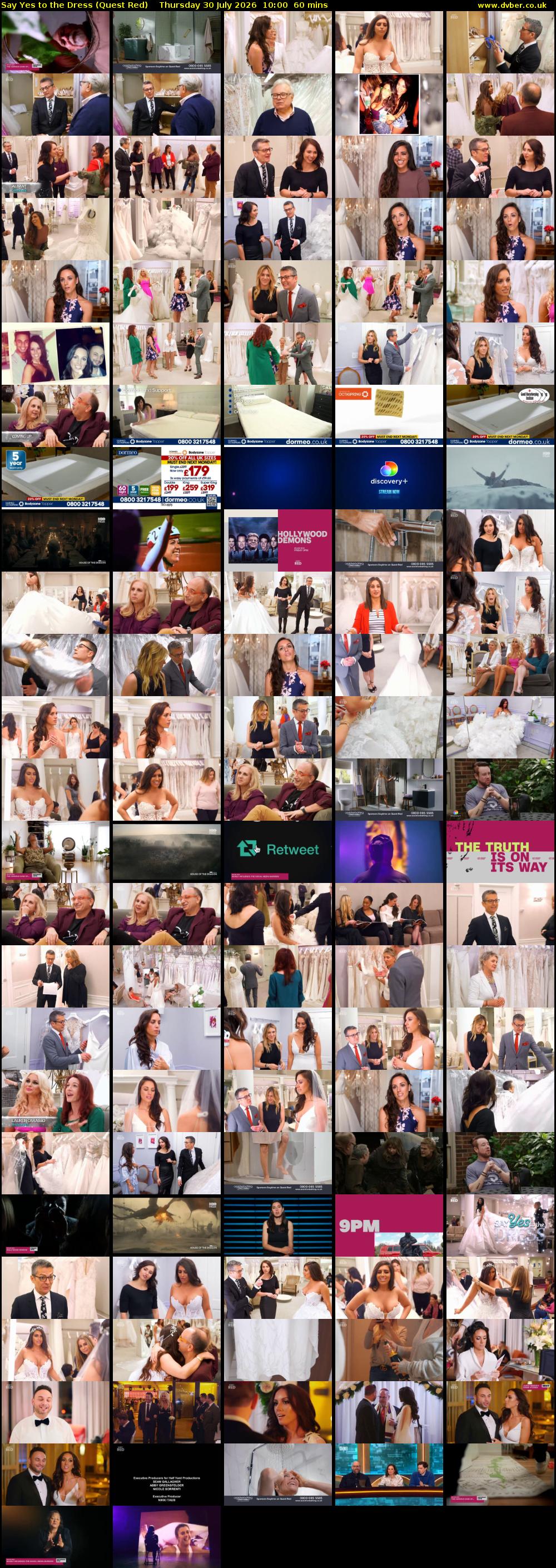 Say Yes to the Dress (Quest Red) Thursday 30 July 2026 10:00 - 11:00