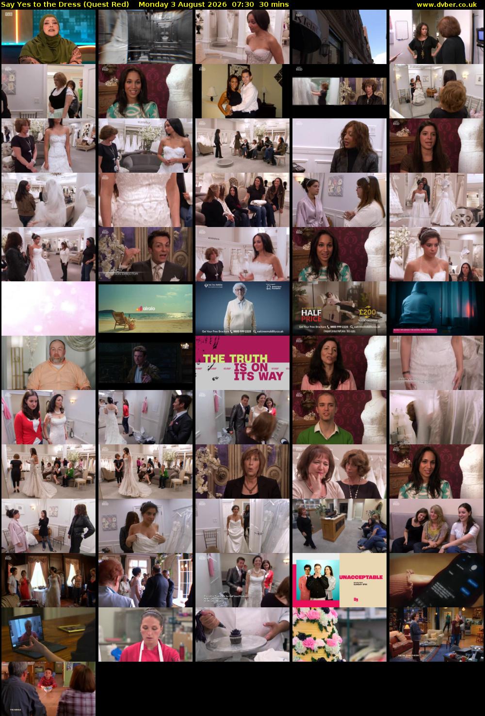 Say Yes to the Dress (Quest Red) Monday 3 August 2026 07:30 - 08:00