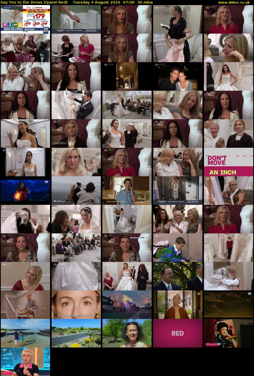 Say Yes to the Dress (Quest Red) Tuesday 4 August 2026 07:00 - 07:30