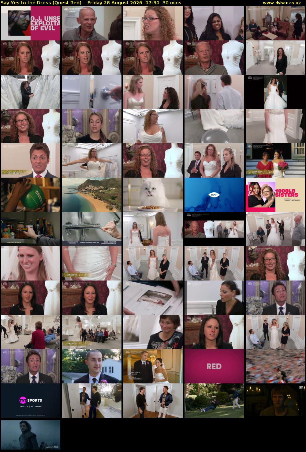Say Yes to the Dress (Quest Red) Friday 28 August 2026 07:30 - 08:00