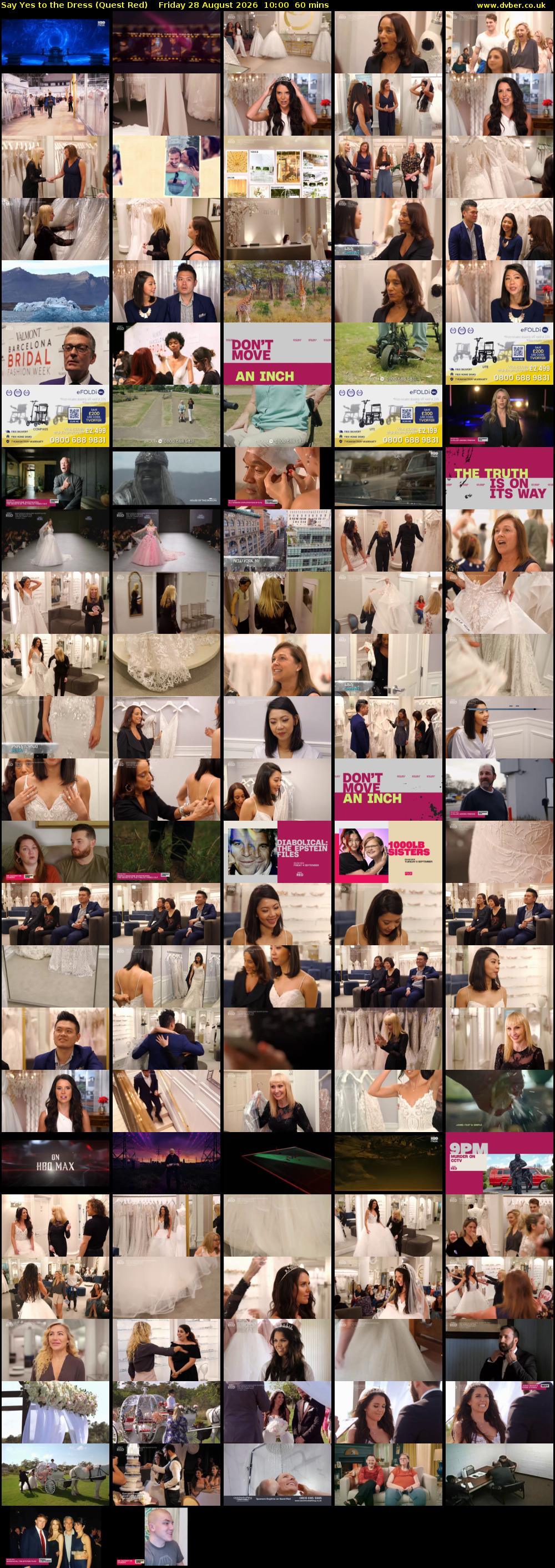 Say Yes to the Dress (Quest Red) Friday 28 August 2026 10:00 - 11:00