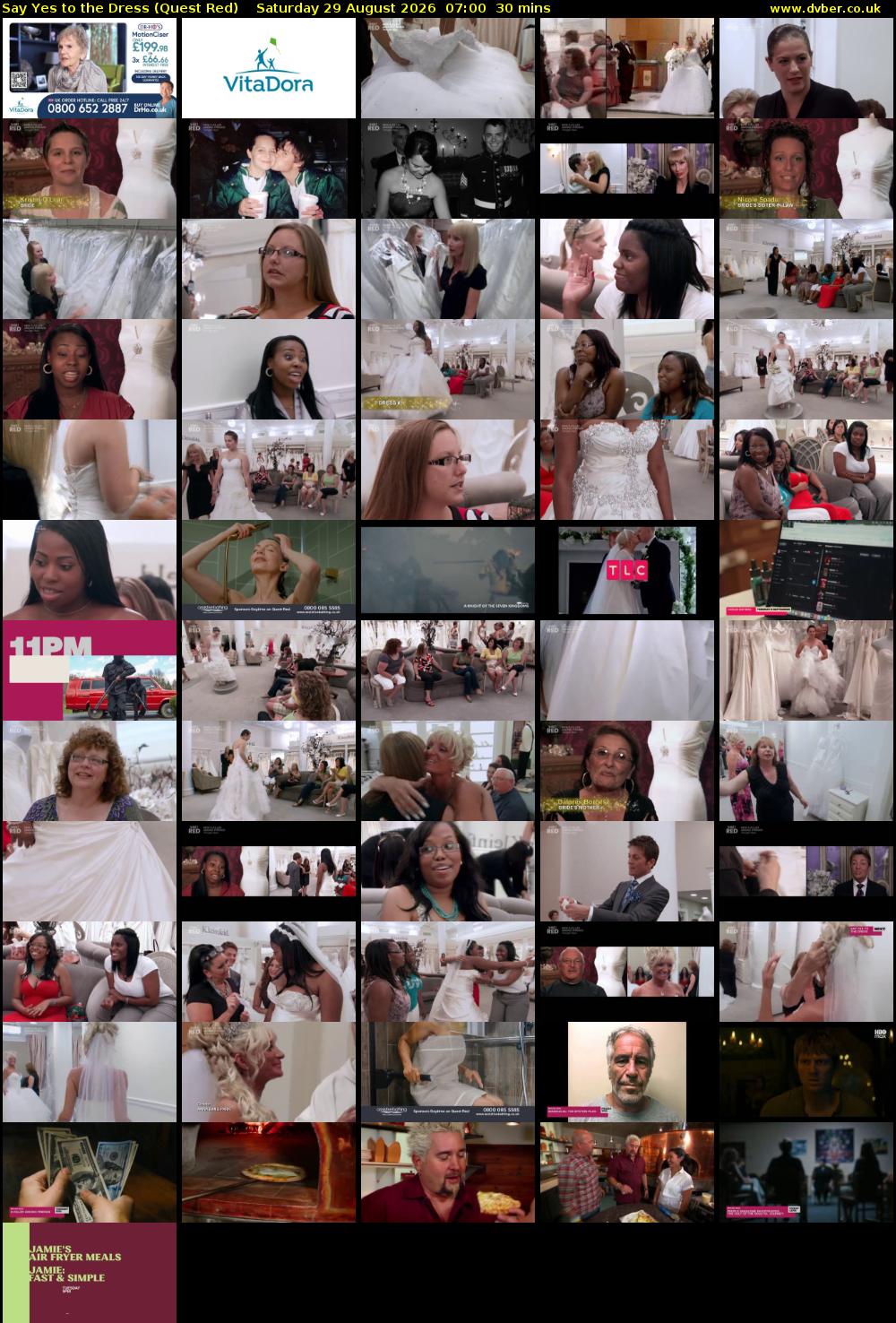 Say Yes to the Dress (Quest Red) Saturday 29 August 2026 07:00 - 07:30