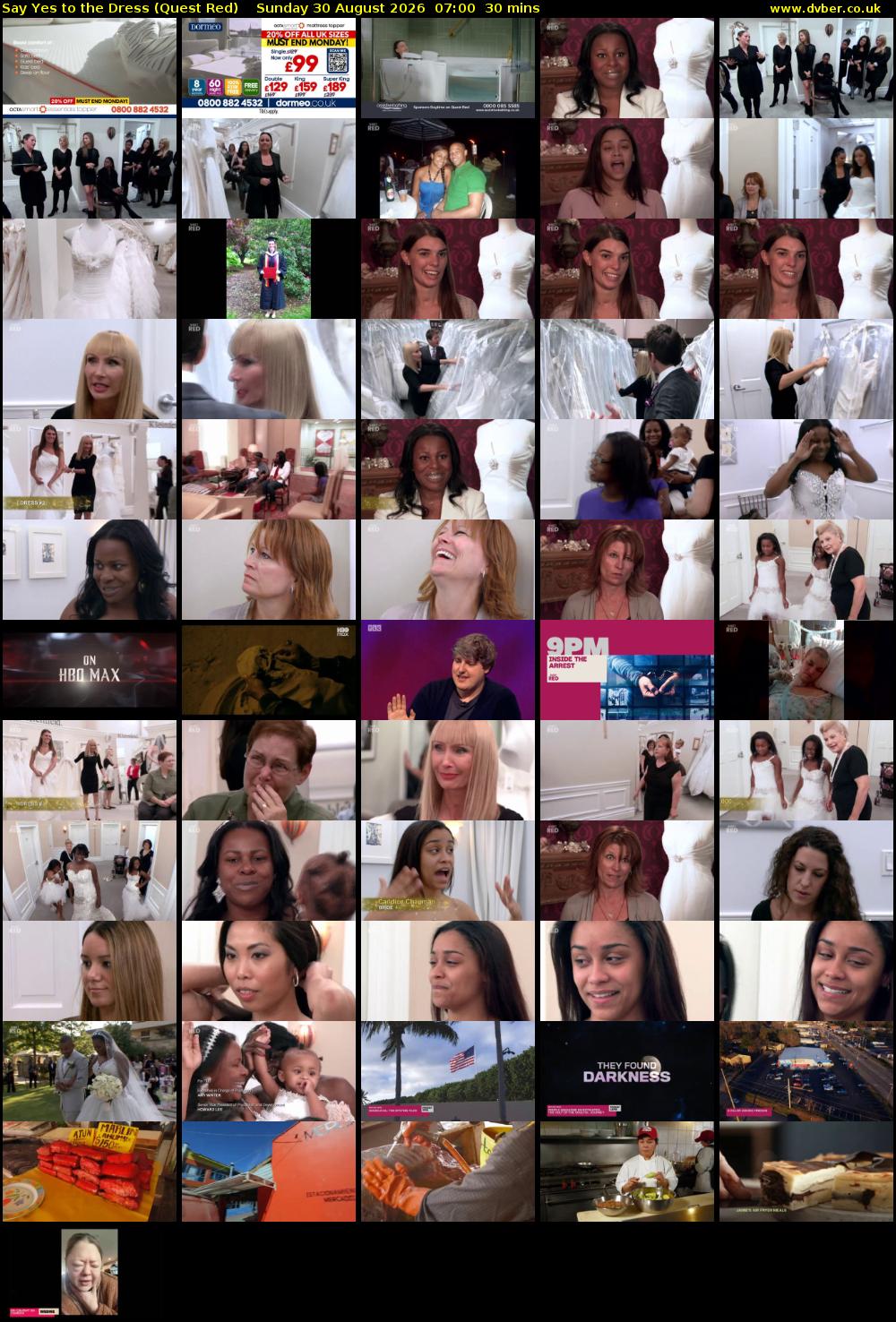 Say Yes to the Dress (Quest Red) Sunday 30 August 2026 07:00 - 07:30