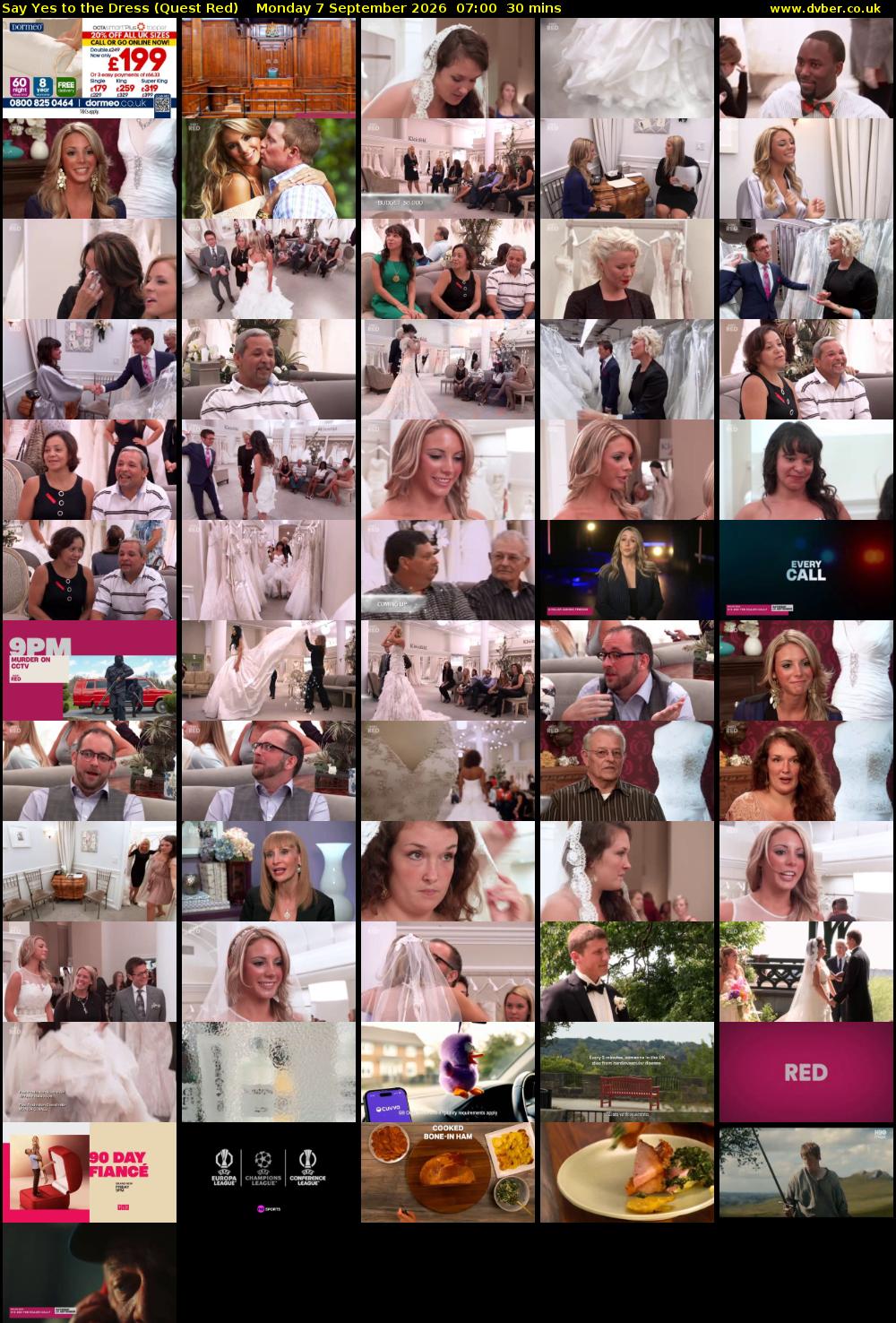Say Yes to the Dress (Quest Red) Monday 7 September 2026 07:00 - 07:30