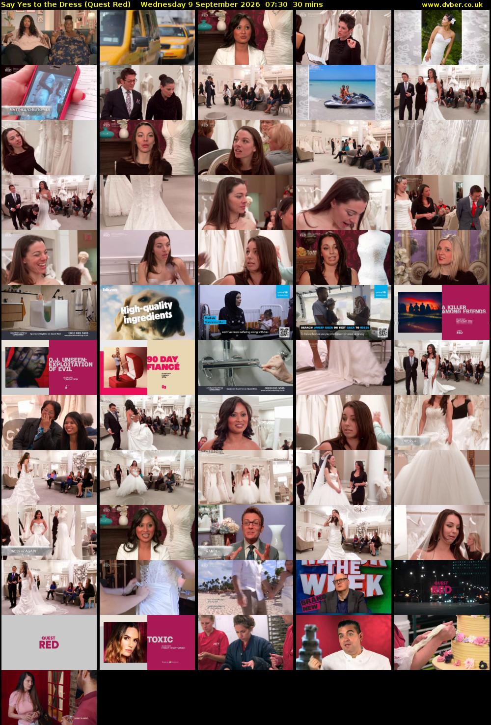 Say Yes to the Dress (Quest Red) Wednesday 9 September 2026 07:30 - 08:00