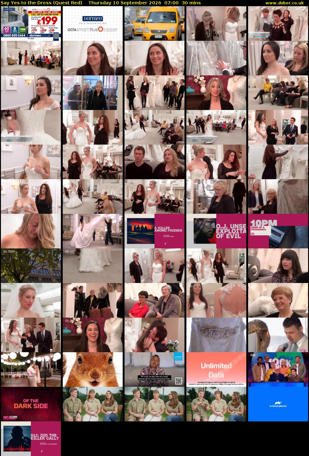Say Yes to the Dress (Quest Red) Thursday 10 September 2026 07:00 - 07:30