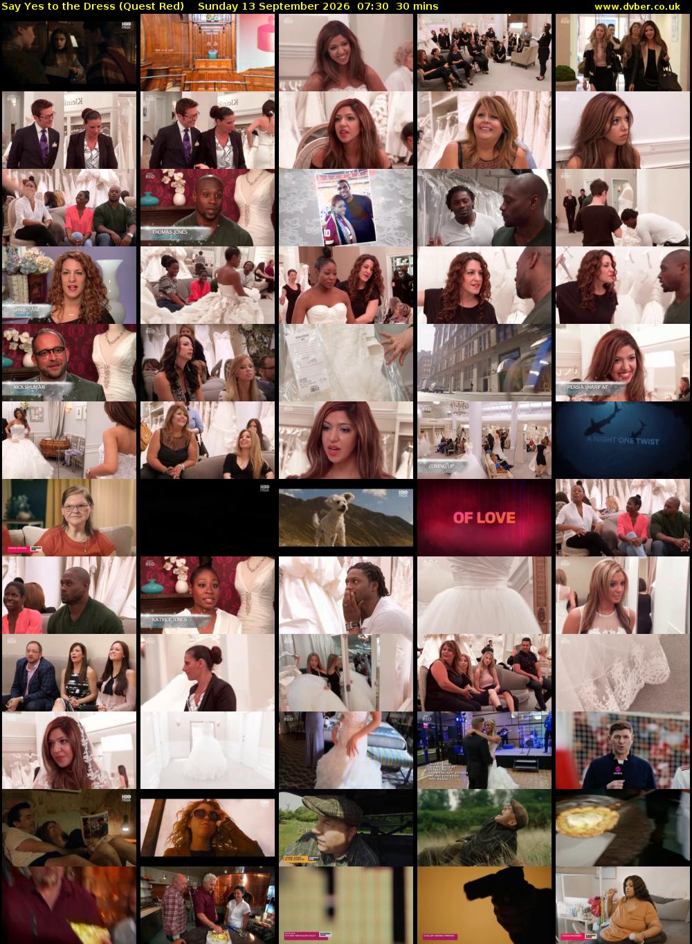 Say Yes to the Dress (Quest Red) Sunday 13 September 2026 07:30 - 08:00
