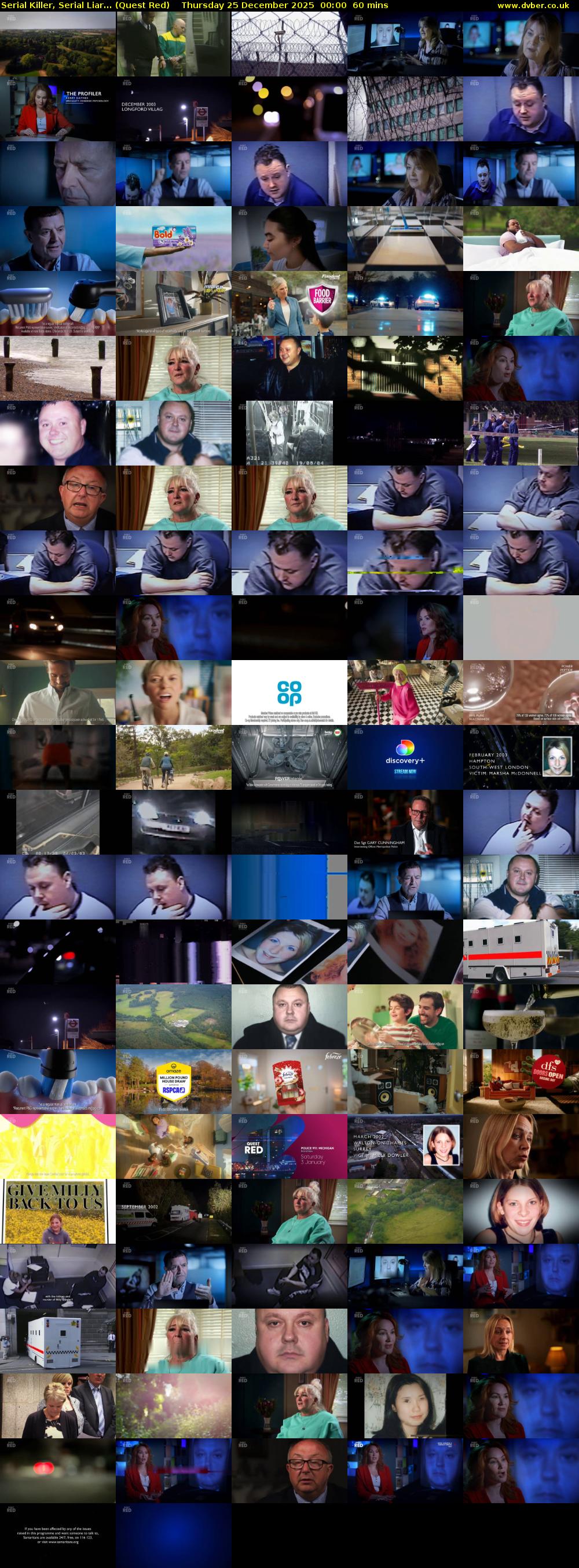 Serial Killer, Serial Liar... (Quest Red) Thursday 25 December 2025 00:00 - 01:00