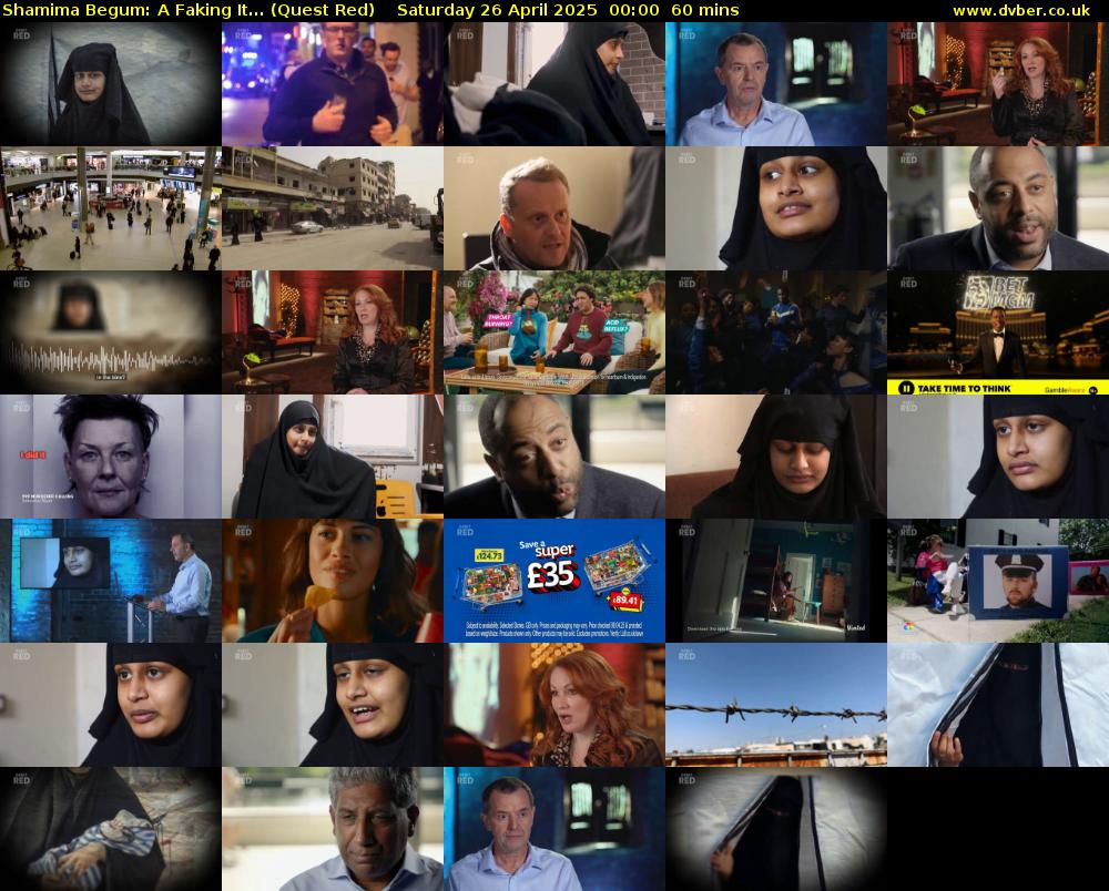 Shamima Begum: A Faking It... (Quest Red) Saturday 26 April 2025 00:00 - 01:00