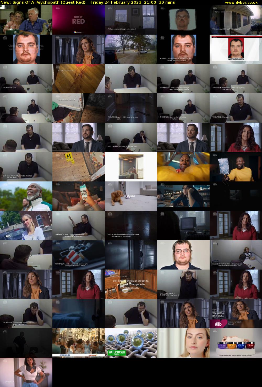 Signs Of A Psychopath (Quest Red) Friday 24 February 2023 21:00 - 21:30