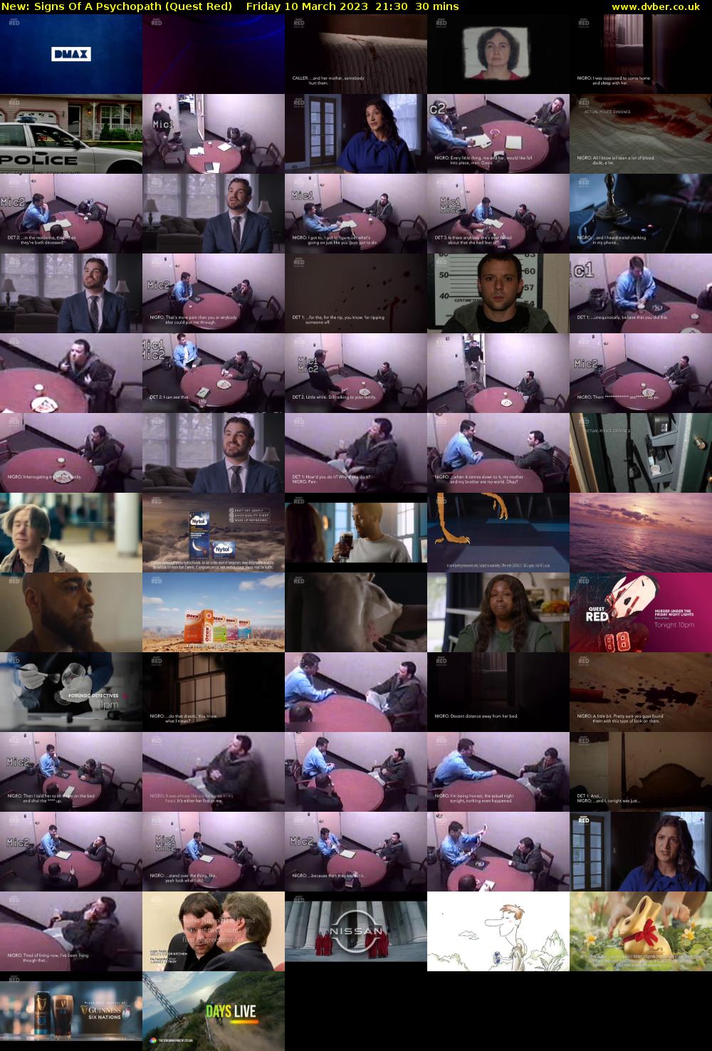 Signs Of A Psychopath (Quest Red) Friday 10 March 2023 21:30 - 22:00