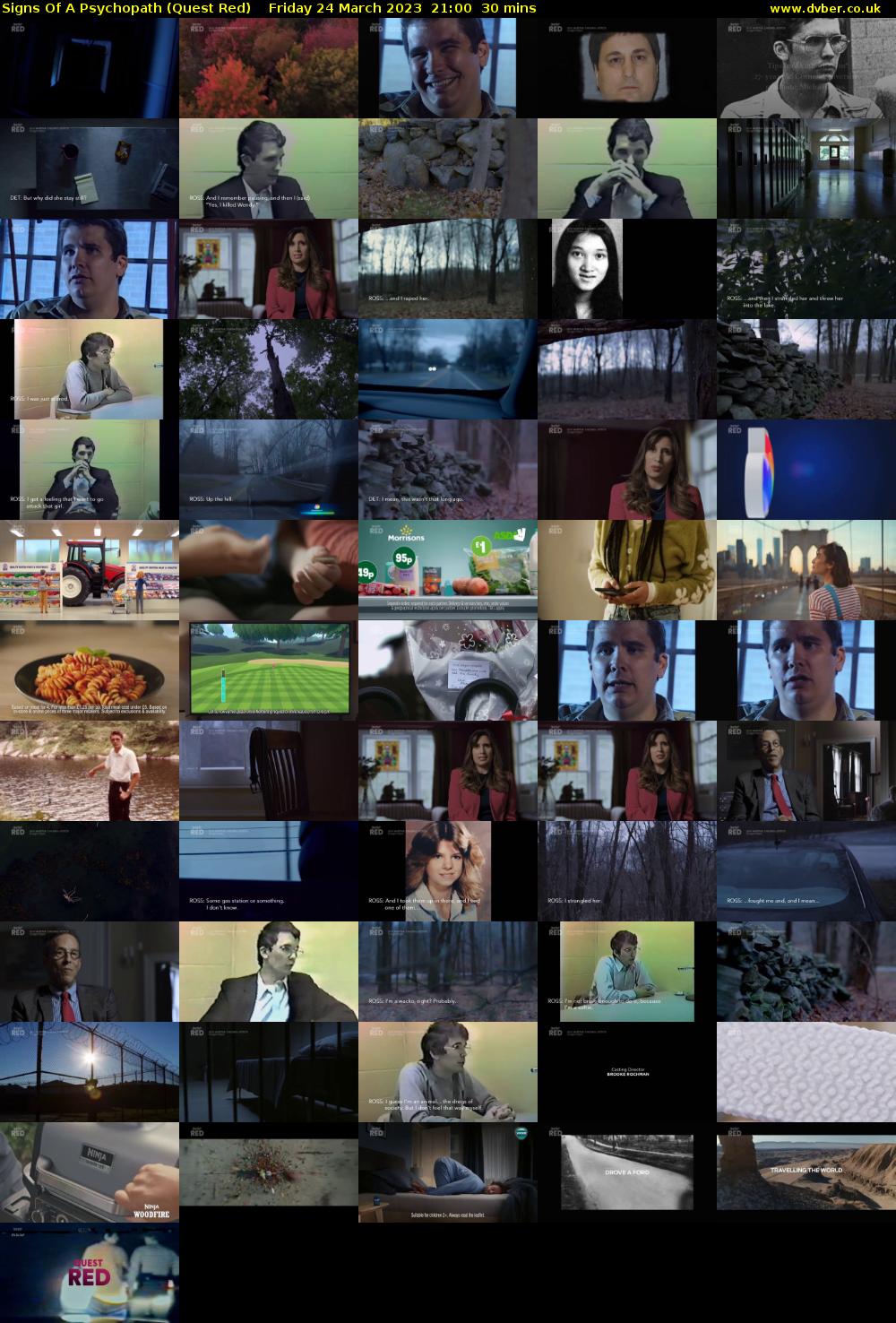 Signs Of A Psychopath (Quest Red) Friday 24 March 2023 21:00 - 21:30