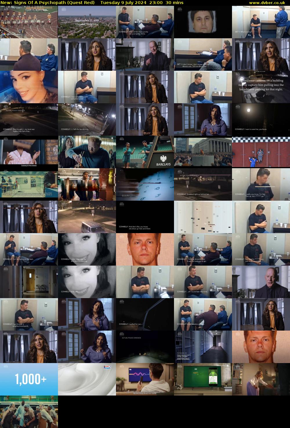 Signs Of A Psychopath (Quest Red) Tuesday 9 July 2024 23:00 - 23:30